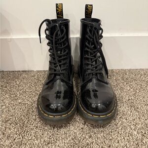 Dr. Martens Shiny Black Lace-Up Boots